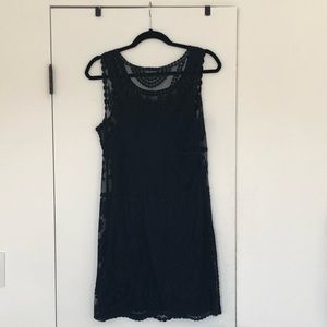 Express - Navy Blue Cotton Laced Dress